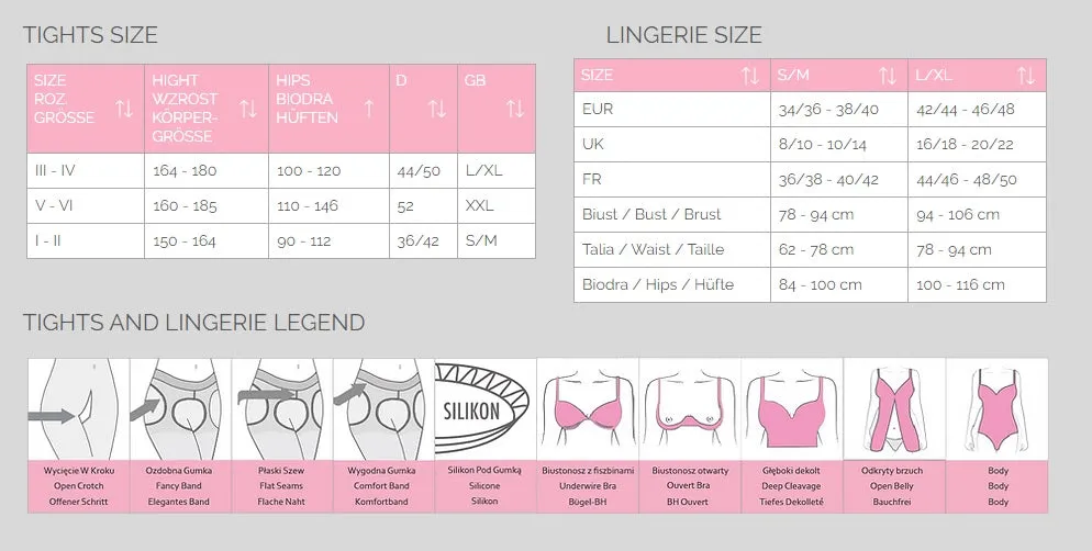 Amour French Kiss 30/60 Den Open Crotch Pantyhose
