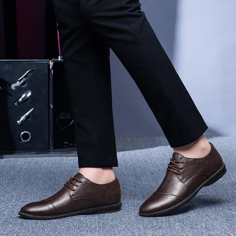 Classic Men's Leather Dress Shoes Casual Summer Business Oxford Shoes for Men