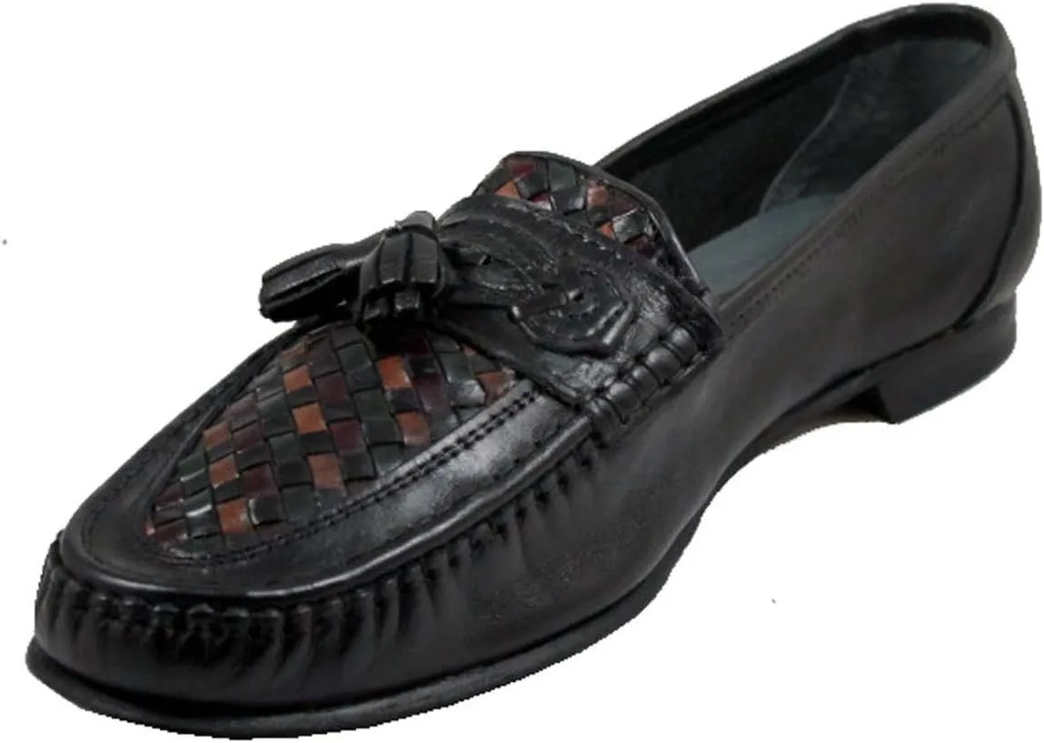 Davinci 1579 Men's Italian Casual Loafer Slip On Woven with Tassel