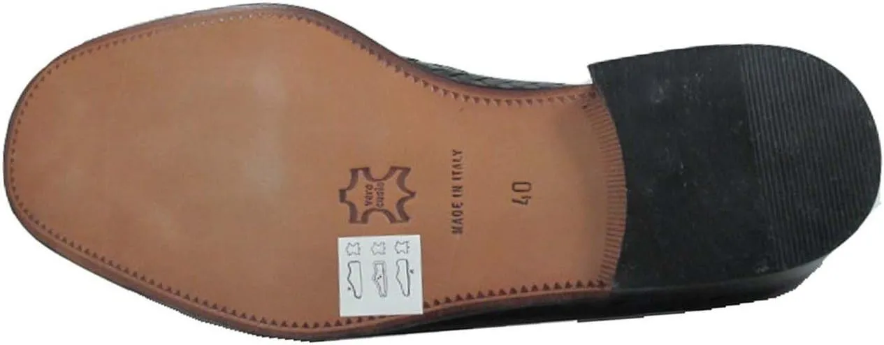 Davinci 1579 Men's Italian Casual Loafer Slip On Woven with Tassel
