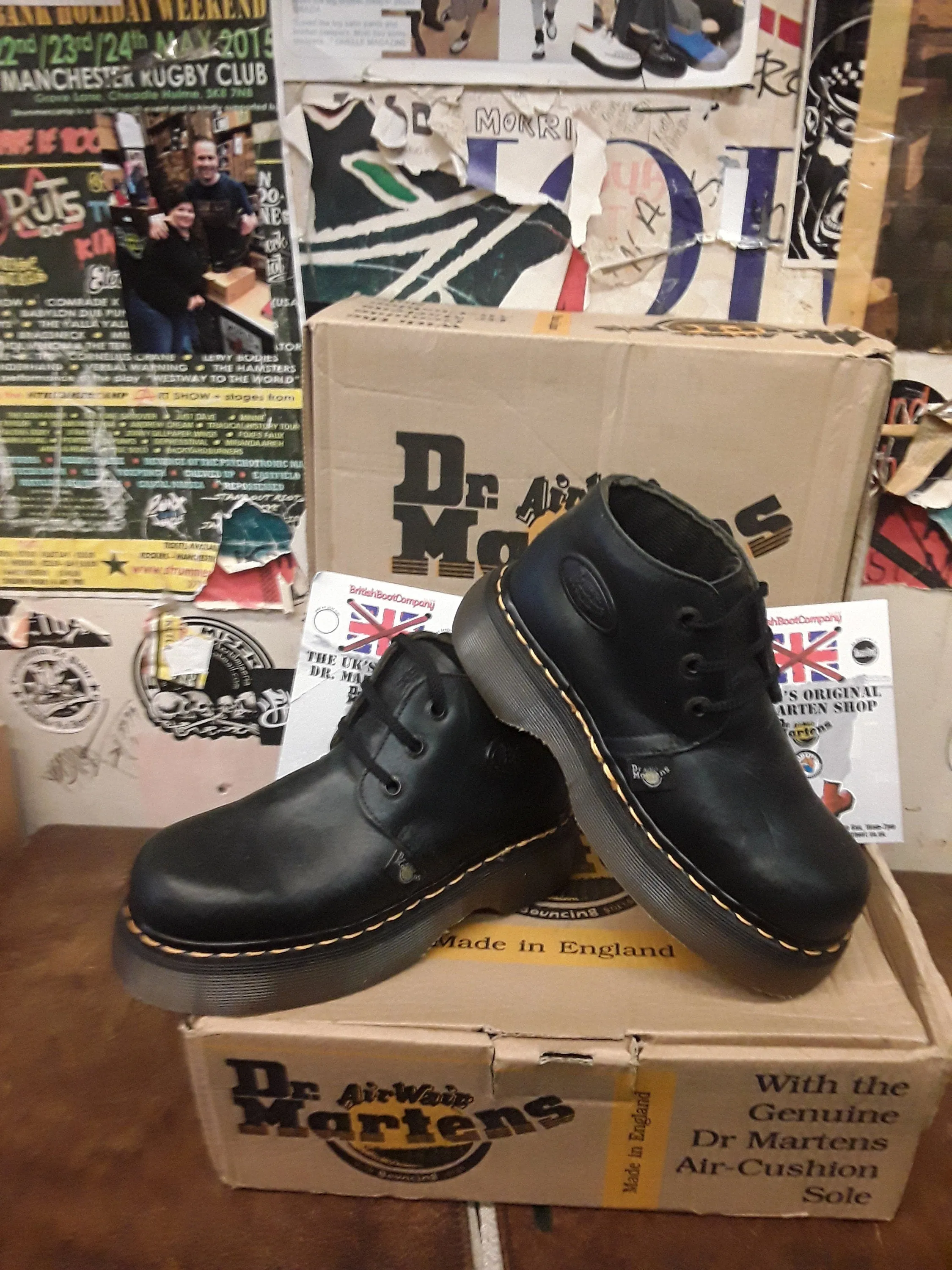 Dr Martens Vintage 90's, Size UK4, Made in England, Women's Black Boots / 8352