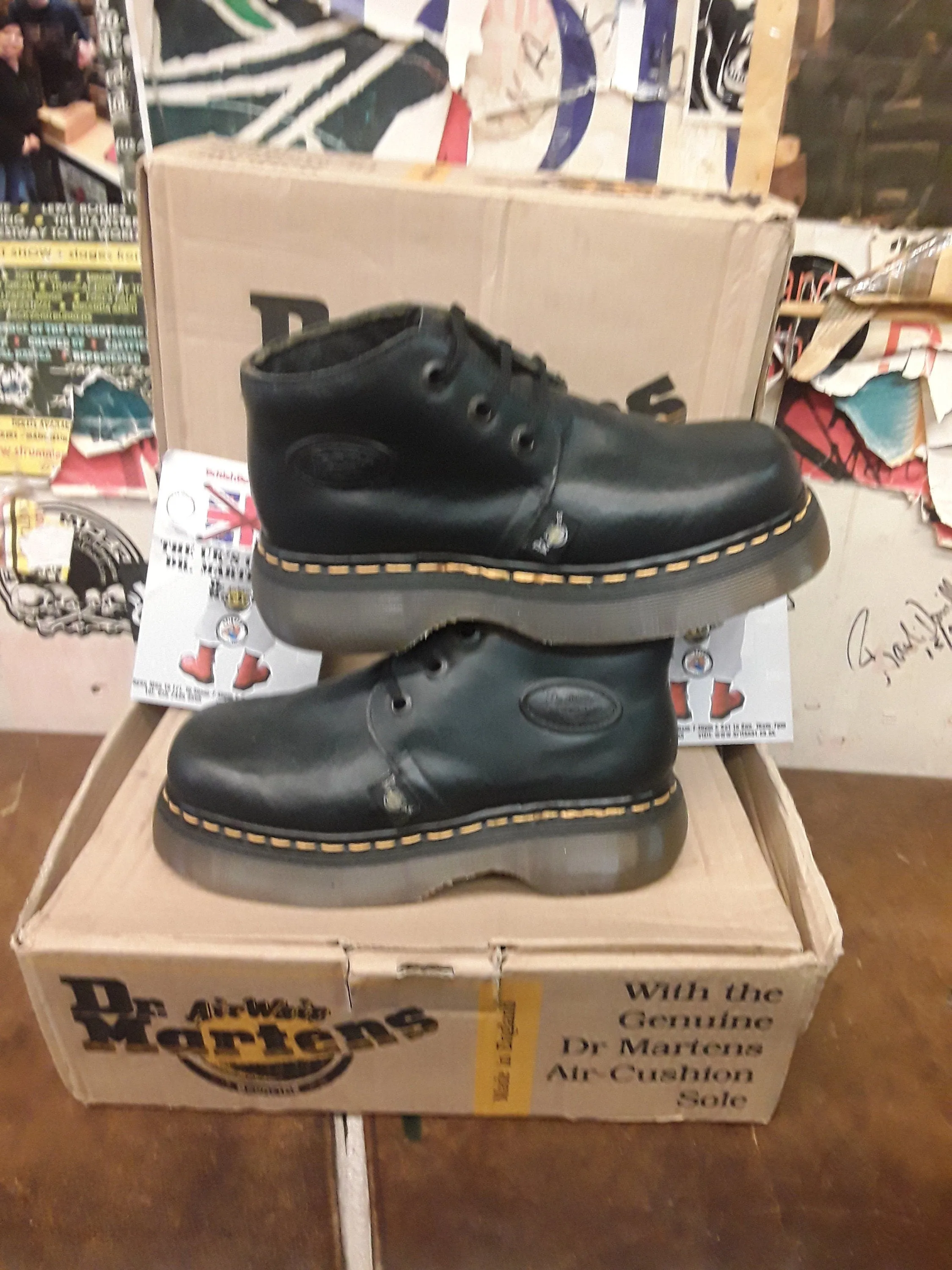 Dr Martens Vintage 90's, Size UK4, Made in England, Women's Black Boots / 8352
