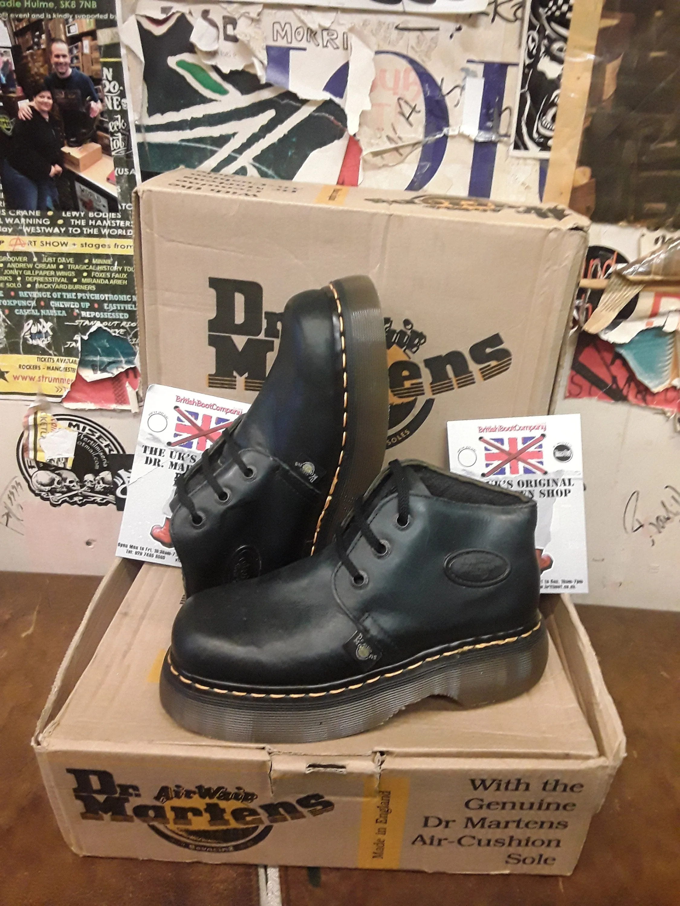 Dr Martens Vintage 90's, Size UK4, Made in England, Women's Black Boots / 8352
