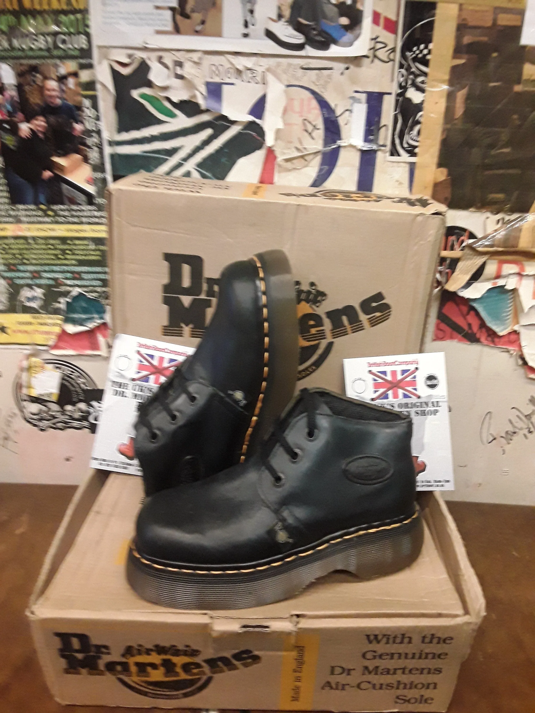 Dr Martens Vintage 90's, Size UK4, Made in England, Women's Black Boots / 8352