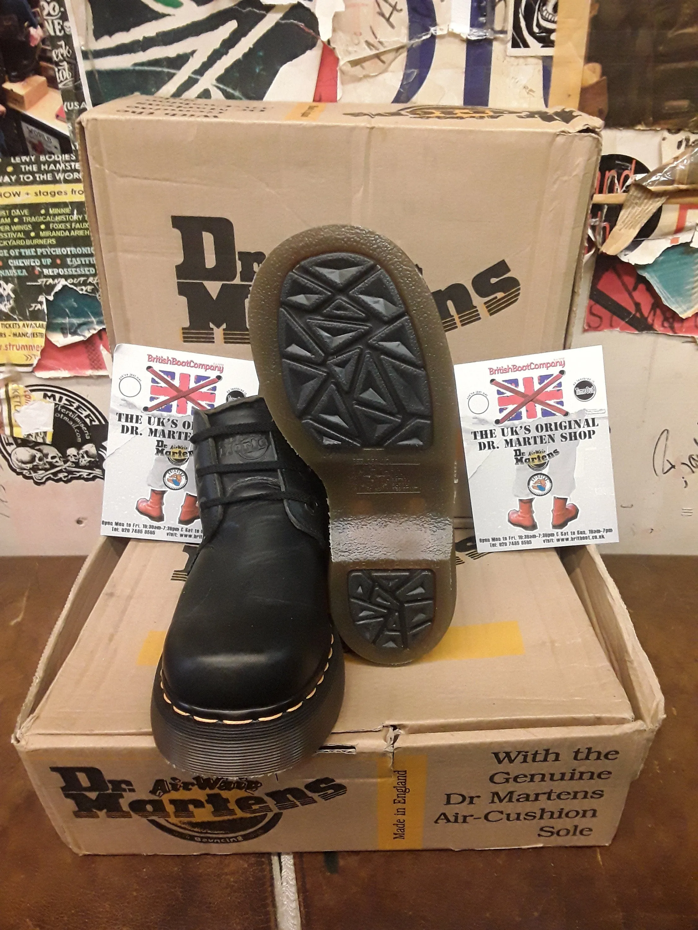 Dr Martens Vintage 90's, Size UK4, Made in England, Women's Black Boots / 8352