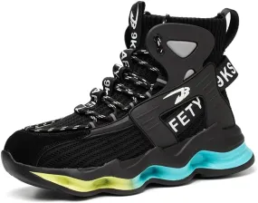 DRECAGE Steel Toe Boots Mens Womens Work Boots Breathable Knit Comfortable High top Safety Boots Construction Indestructible Working Shoes