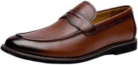 Dress Oxford for Men Slip On PU Leather Casual Driving Slip-on Breathable Black Brown Male Loafers