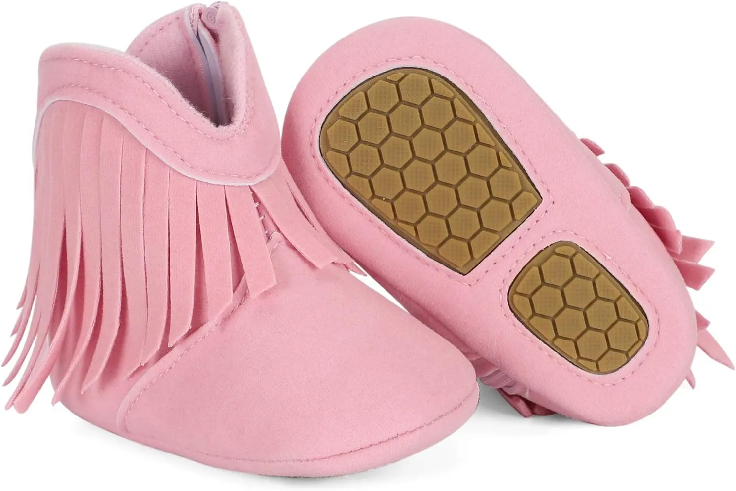 ESTAMICO Baby Girls' Cowboy Tassel Boots