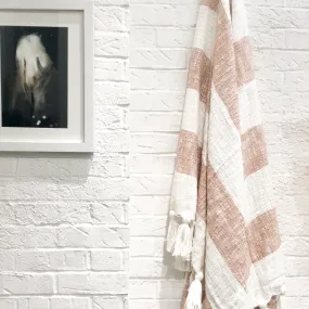 Frances Striped Throw in Camel