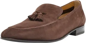FSJ Men's Retro Round Toe Tassel Loafers Suede Fashion Casual Slip-On Flats Comfortable Driving Luxury Wedding Prom Moccasin Shoes Size 4-16 US