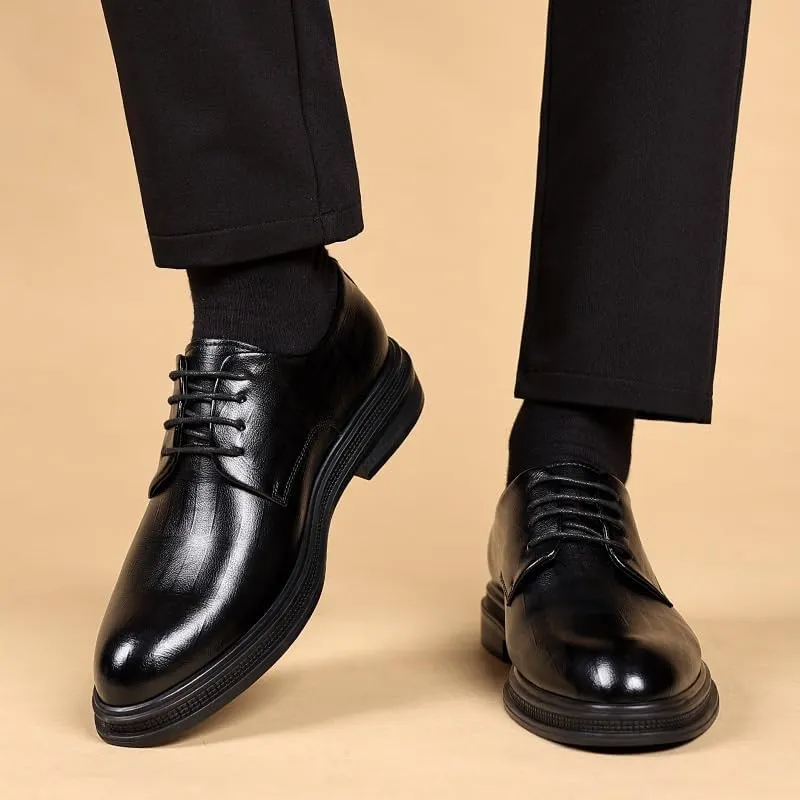 Men's Cap-Toe Oxford Formal Shoes - Breathable Lining Dress Shoes for Business Meetings, Corporate Events & Special Occasions (Slip-Resistant Sole)