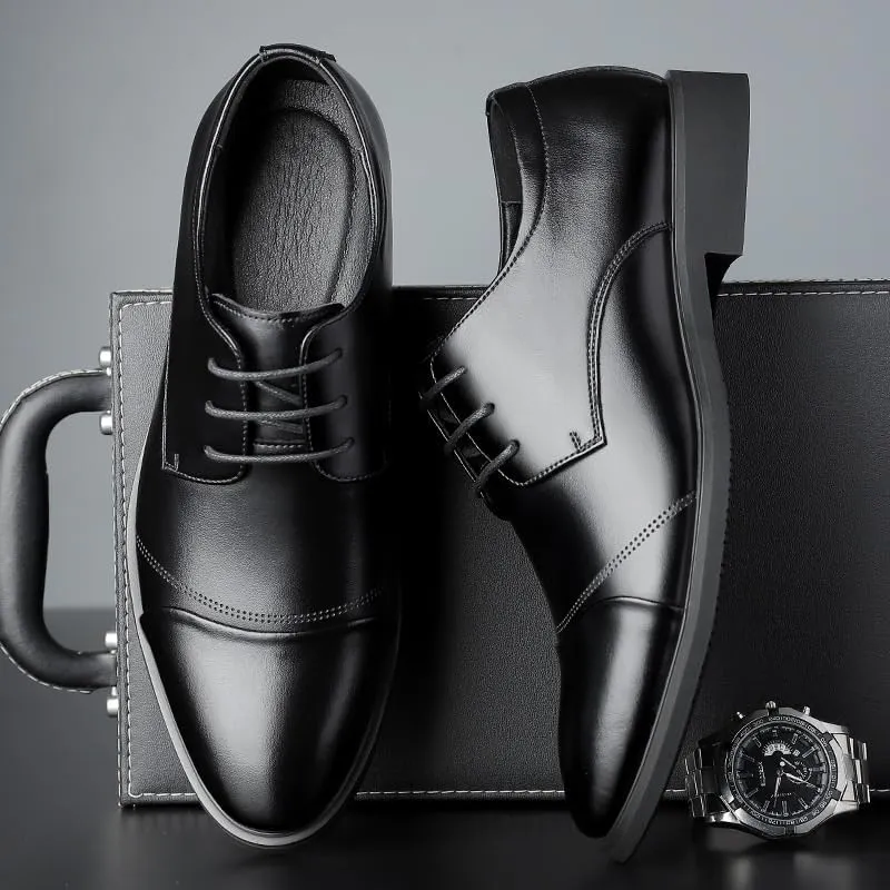 Mens Derby Shoes Footwear Slip-on Dress Shoes Non-Slip Breathable