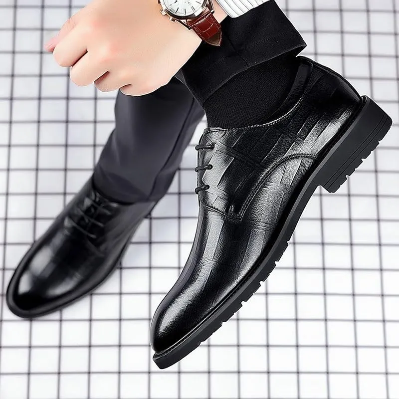 Mens Dress Shoes Classic Formal Oxford Shoes Luxury Classic Business Lace Up Dress Shoes