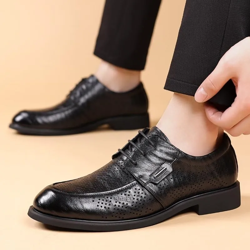 Men's Premium Leather Oxfords Shoes Office Working Comfortable Business Dress Shoes for Men