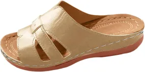 Orthopedic Sandals for Women Arch Support Slip on Slippers Summer Casual Wedge Sandals Breathable Vintage Sandals2