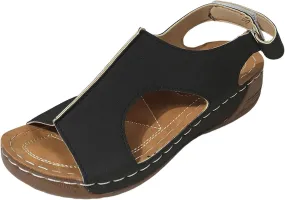 Summer Sandals for Women 2025 Platform Sandals Bohemia Ankle Strap Wedge Orthopedic Sandal for Women Open Toe Flip-Flops Lightweight Wedge Sandal Casual Walking Low Walking Shoes 2025